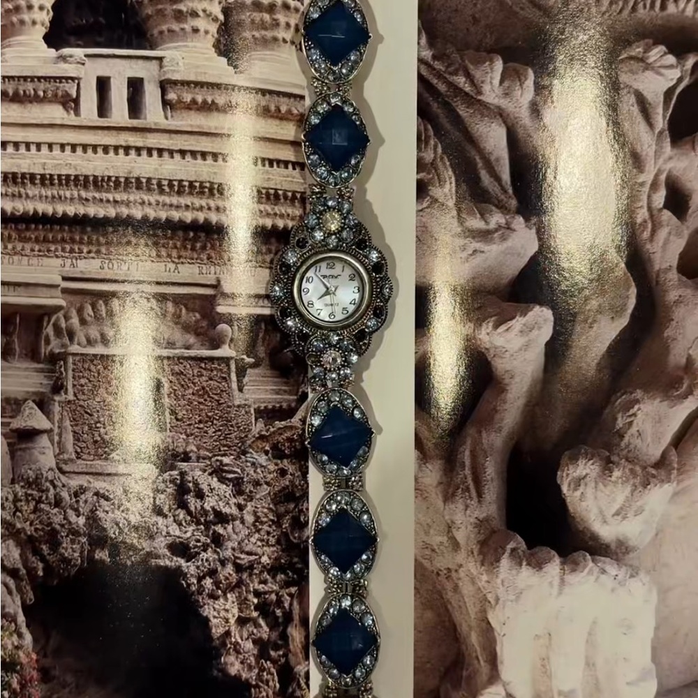 Elegant Blue Gemstone Watch